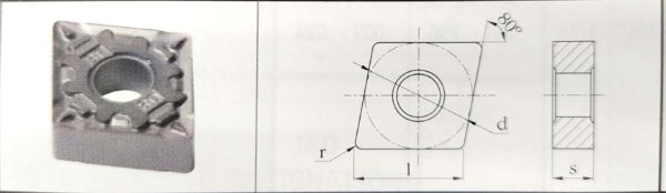 Inserto CNMG 432-SF // CNMG 120408-SF GS3115