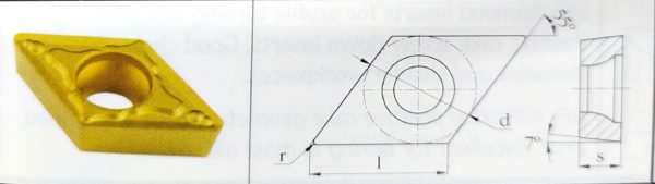 Inserto DCMT 3(2.5)2-MM // DCMT 11T308-MM GP1105